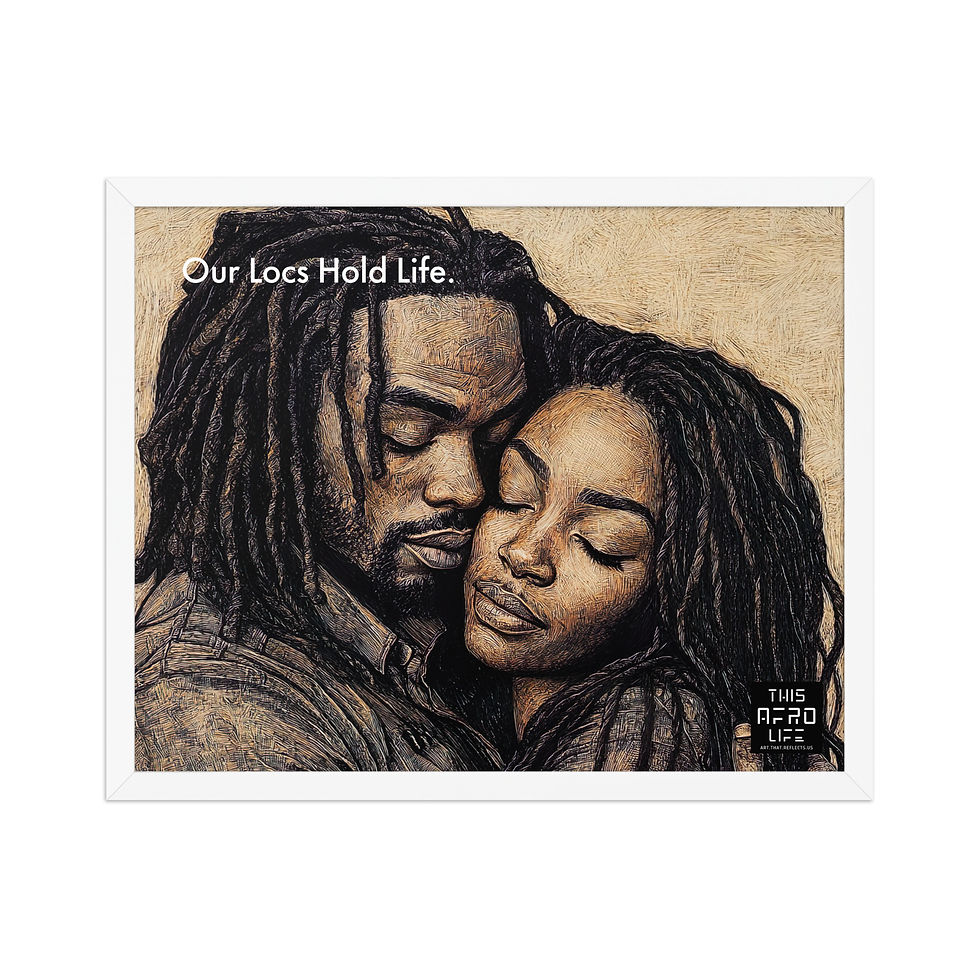 Thumbnail: 1 Self Love Dreadlocks Couple Framed Art Print
