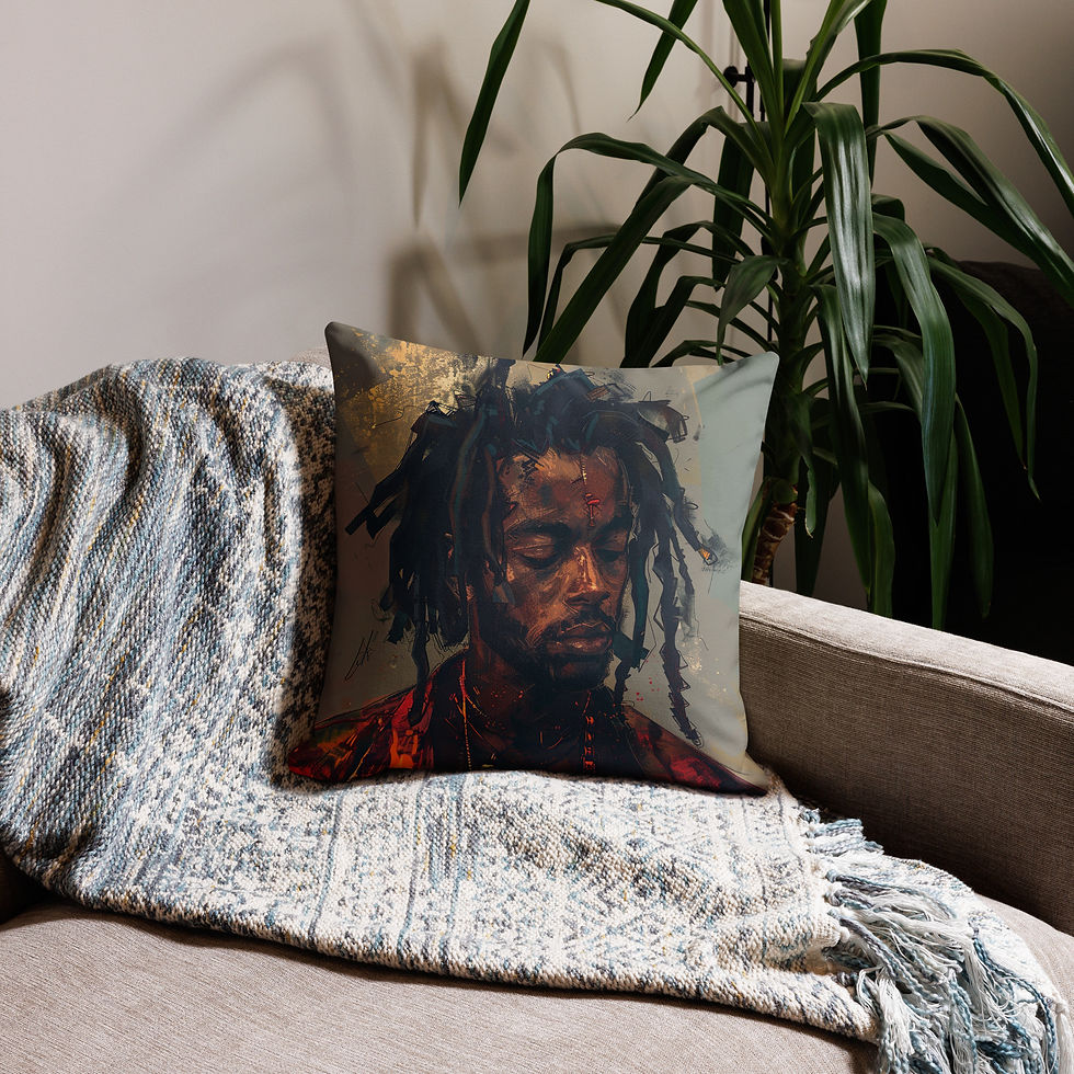 Thumbnail: 1 Romanticism Art Dreadlocks Man Premium Cushion