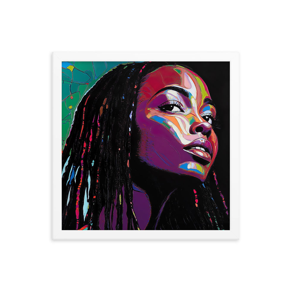 Thumbnail: Influence Collection 2 – Dreadlocks Woman Framed Art Print 1