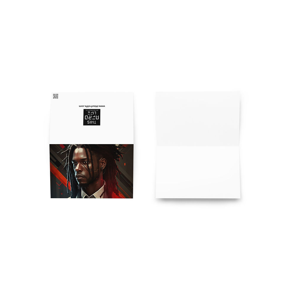 Thumbnail: 3 Bauhaus Dreadlocks Man Greeting Card