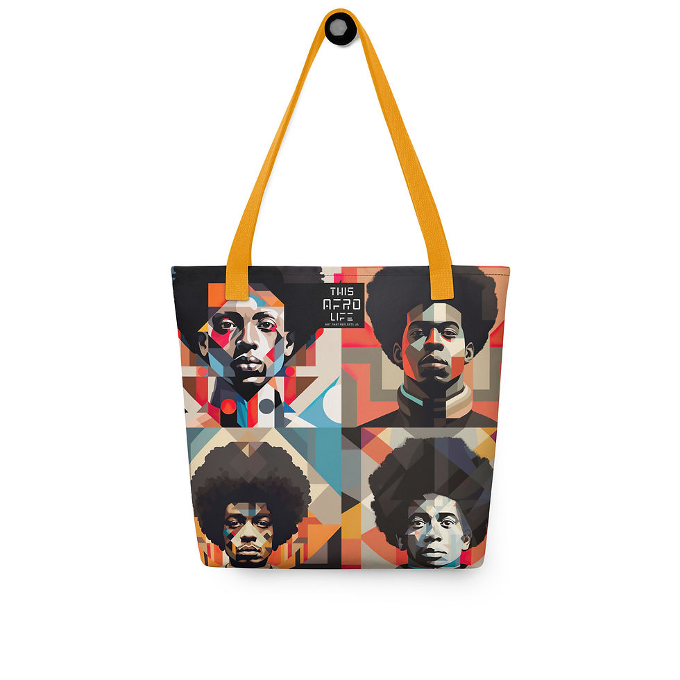 Thumbnail: All 4 Bauhaus Art Afro Men Tote Bag