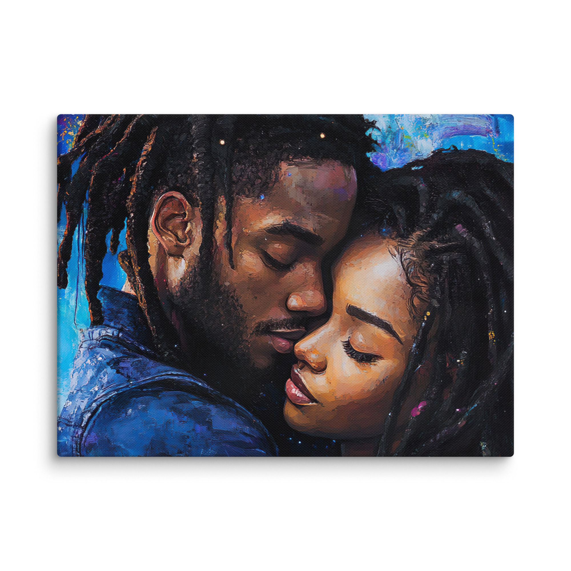 3 Surrealism Art Dreadlocks Couple Canvas Wall Art