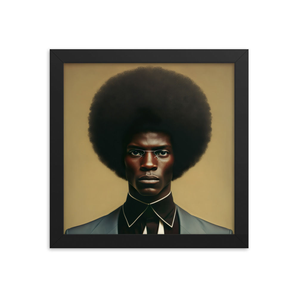 3 Bauhaus Afro Man Framed Art Print