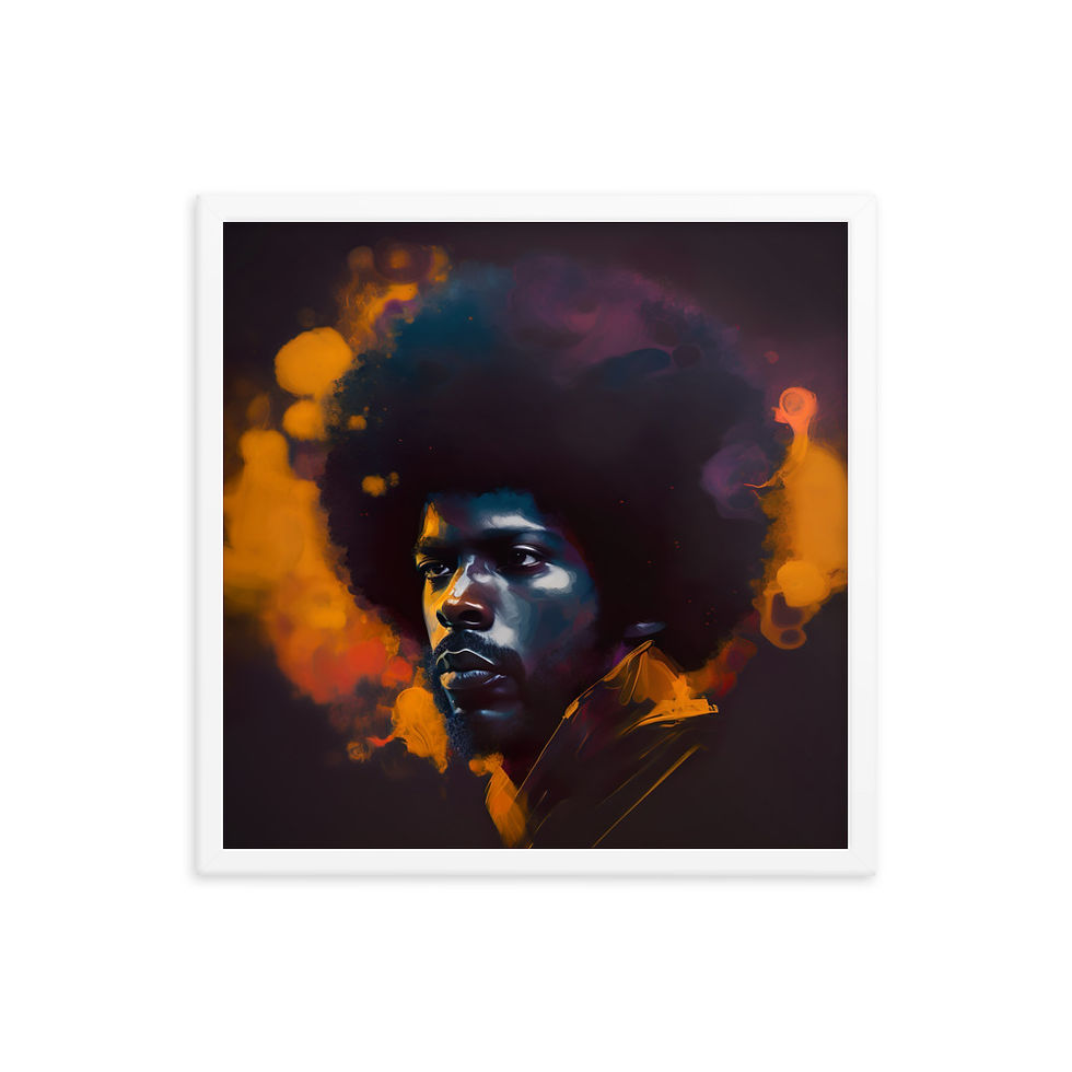 Thumbnail: 1 Abstract Afro Man Framed Art Print