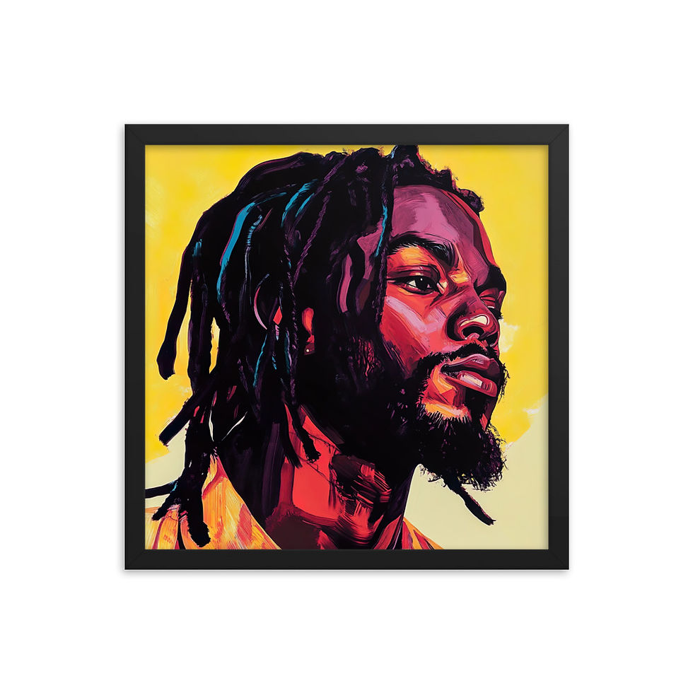 Thumbnail: Influence Collection 2 – Dreadlocks Man Framed Art Print 2