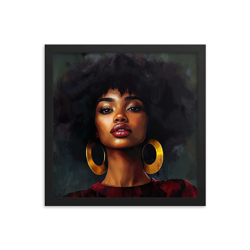 Thumbnail: 3 Symbolism Art Afro Woman Framed Art Print