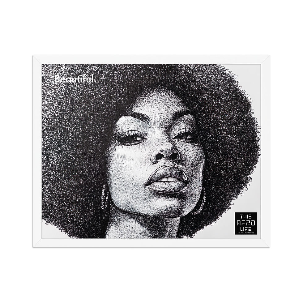Thumbnail: 4 Empowerment Afro Woman Framed Poster