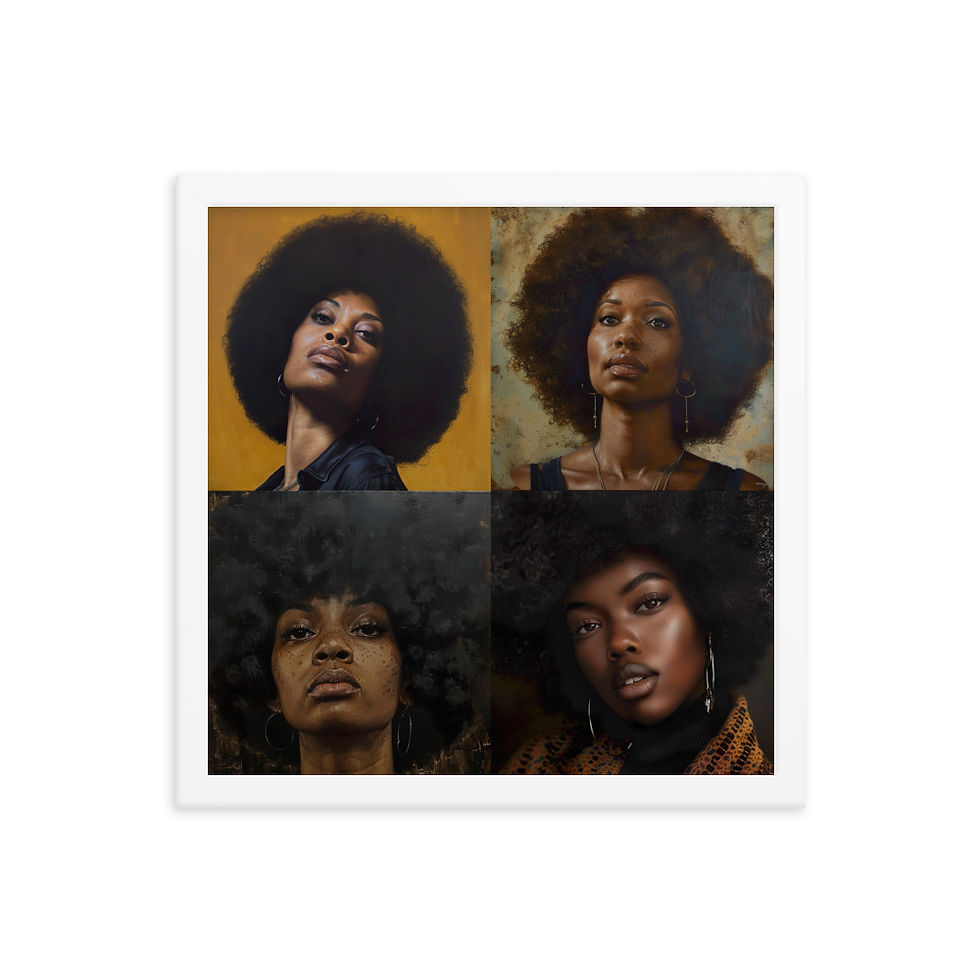 Thumbnail: All 4 Realist Art Afro Women Framed Art Print