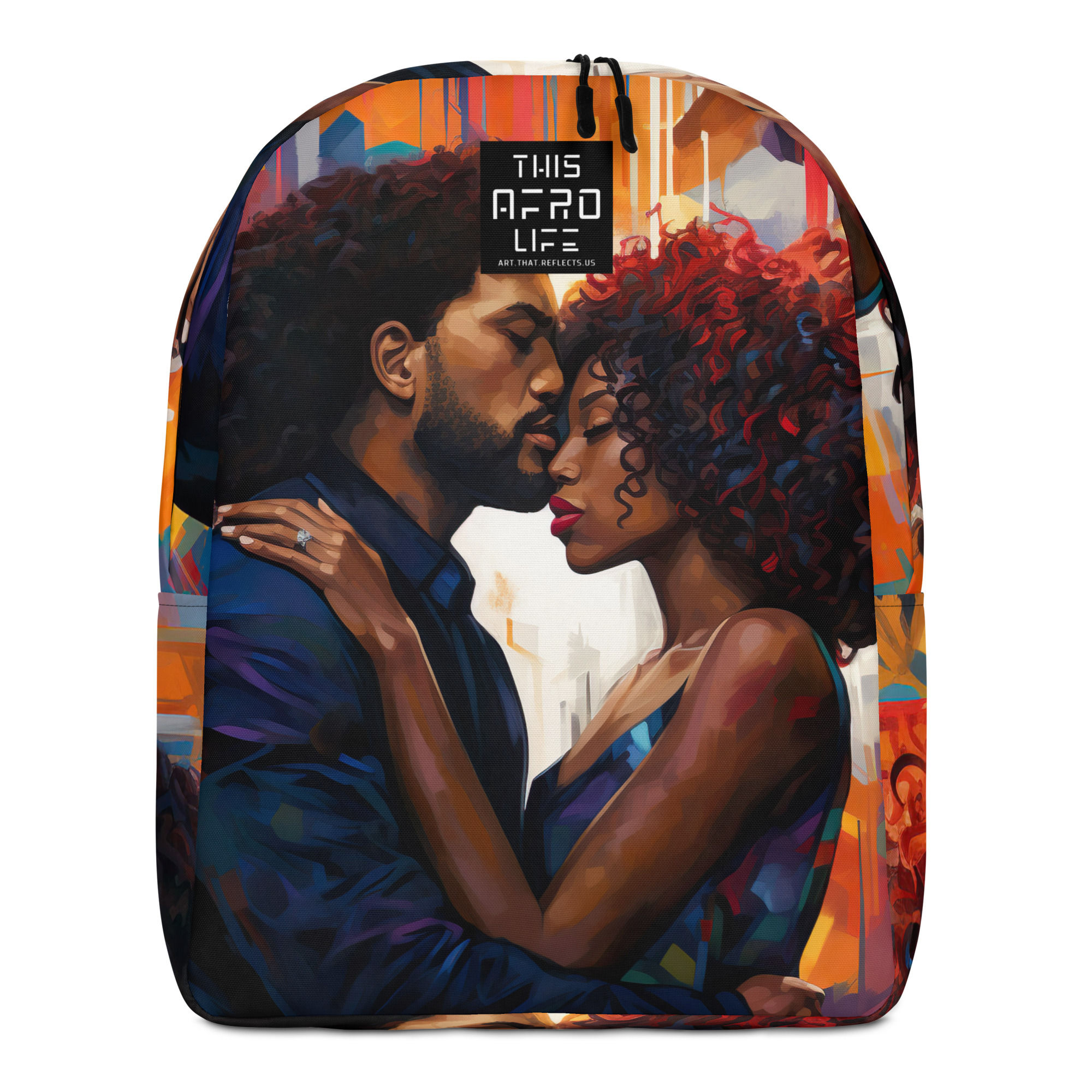 2a Expressionism Afro Couple Backpack