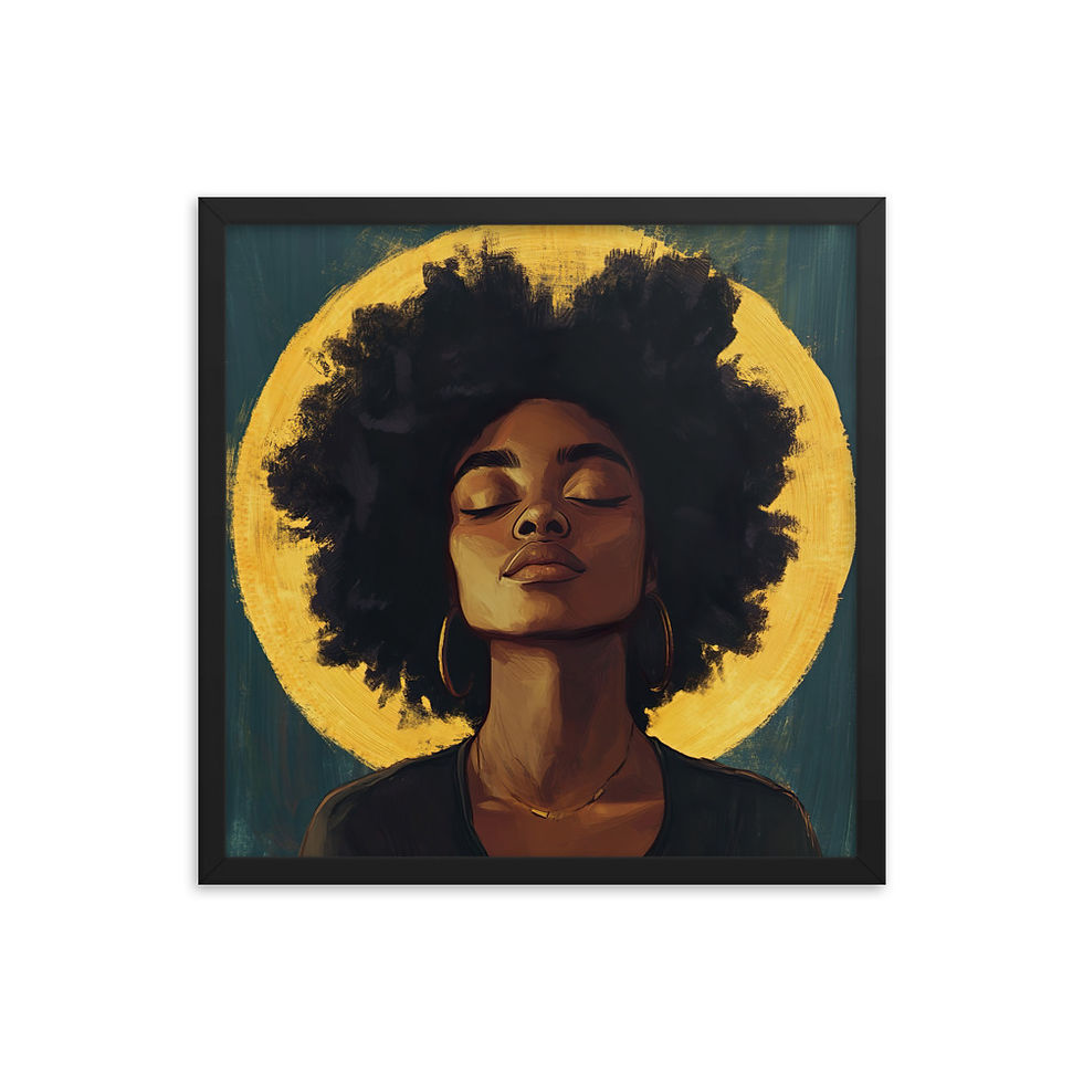 Thumbnail: 1 Symbolism Art Afro Woman Framed Art Print