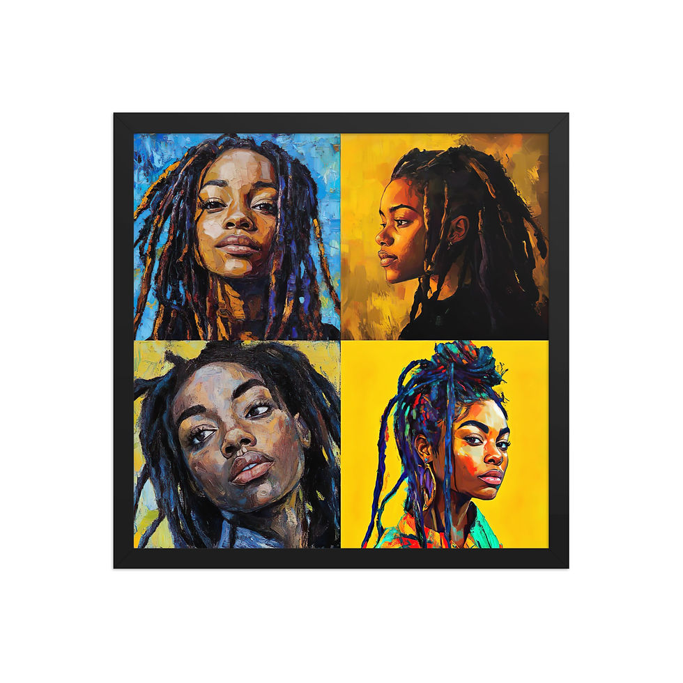 Thumbnail: Influence Collection 4 – All 4 Dreadlocks Women Framed Art Print