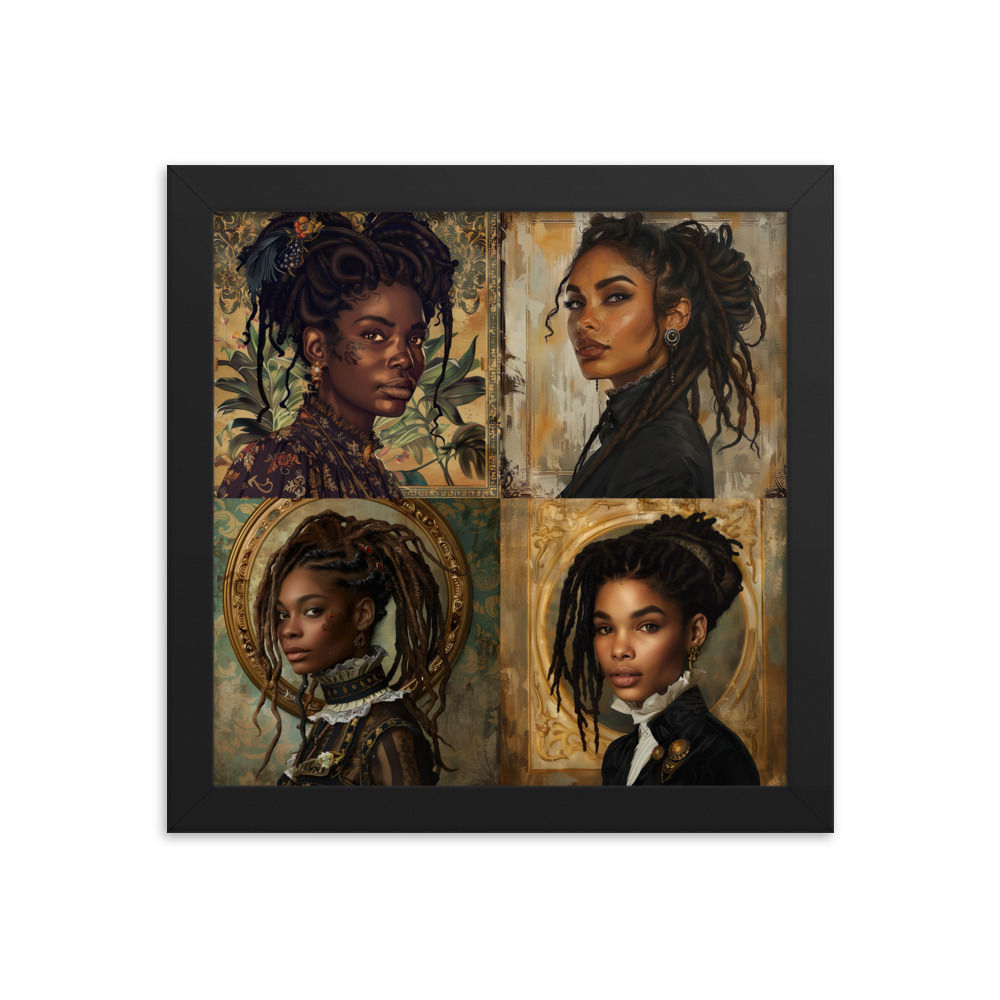 All 4 Rococo Dreadlocks Women Framed Art Print