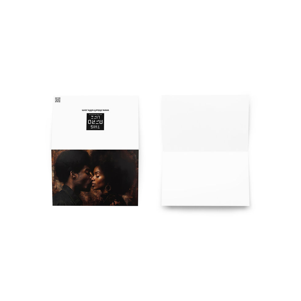 Thumbnail: 1Realist Art AfroCouple Greeting Card