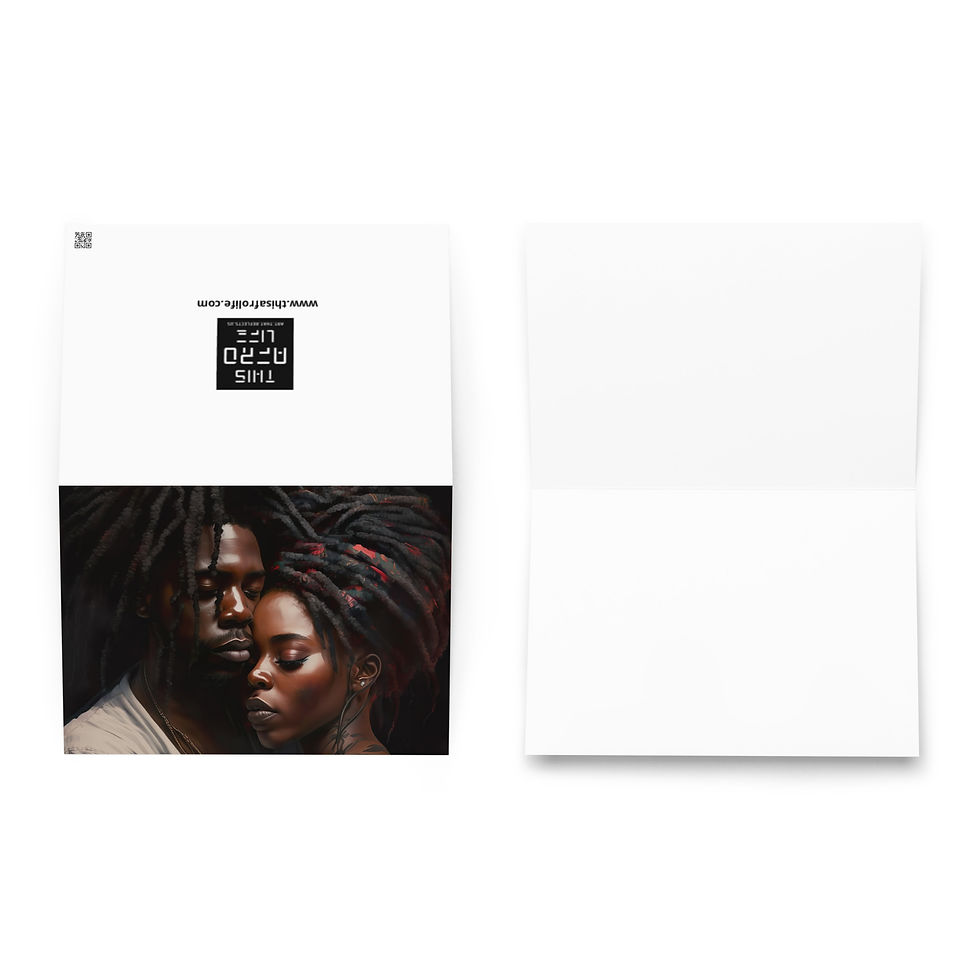 Thumbnail: 1 Abstract Dreadlocks Couple Greeting Card