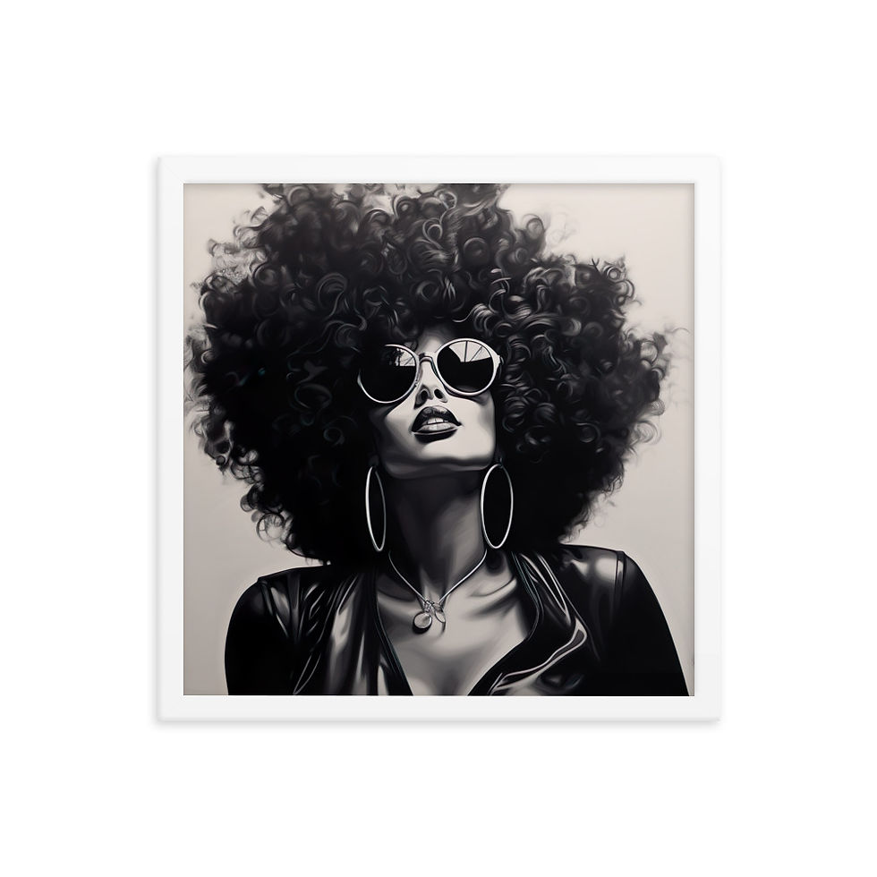 Thumbnail: 4 Modernism Art Afro Woman Framed Art Print