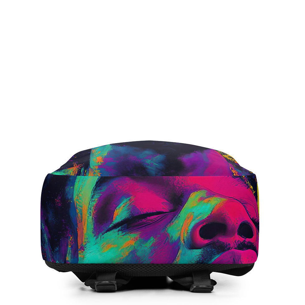Thumbnail: 2 Fluorescent Art Dreadlocks Man Backpack