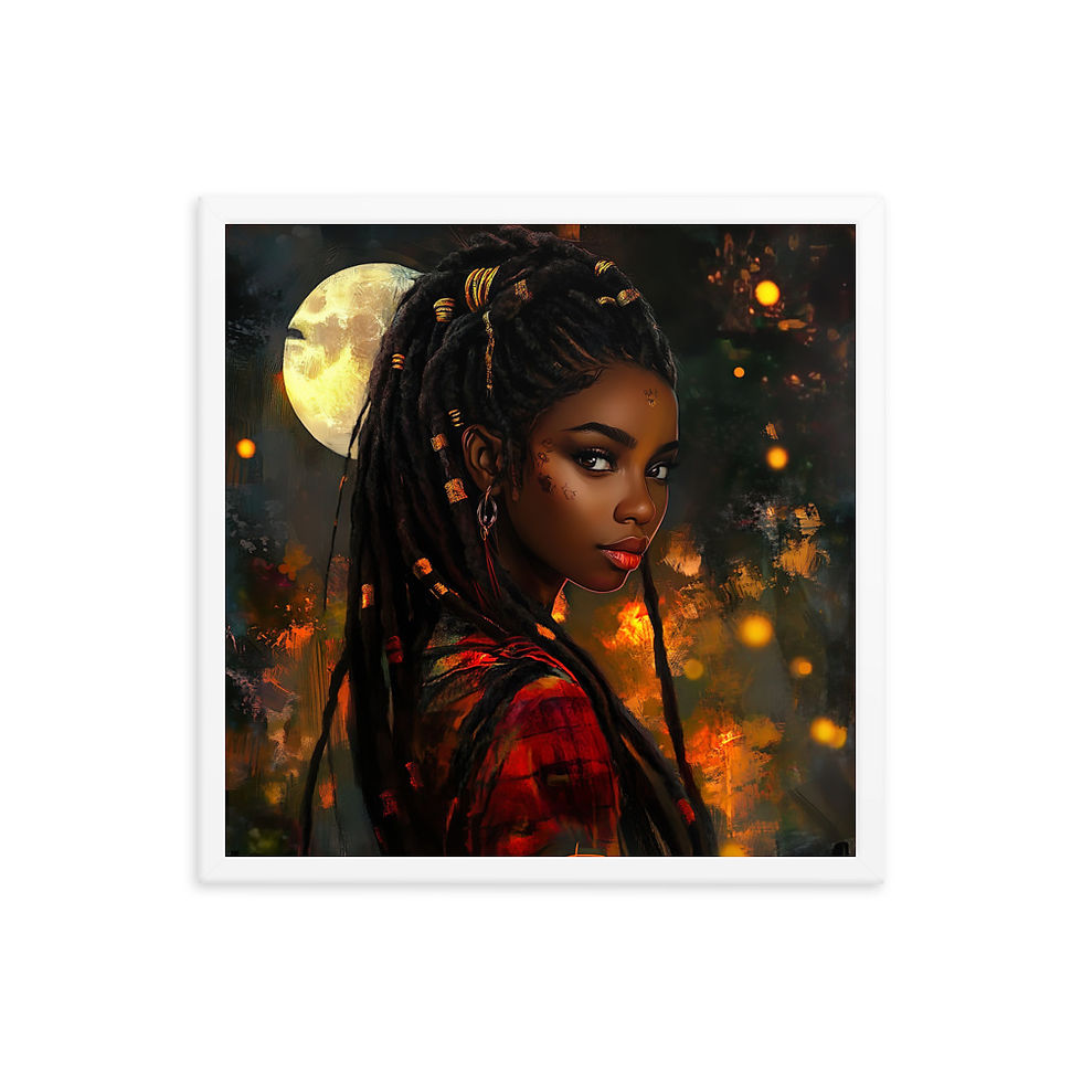 Thumbnail: 3 Symbolism Art Dreadlocks Woman Framed Art Print