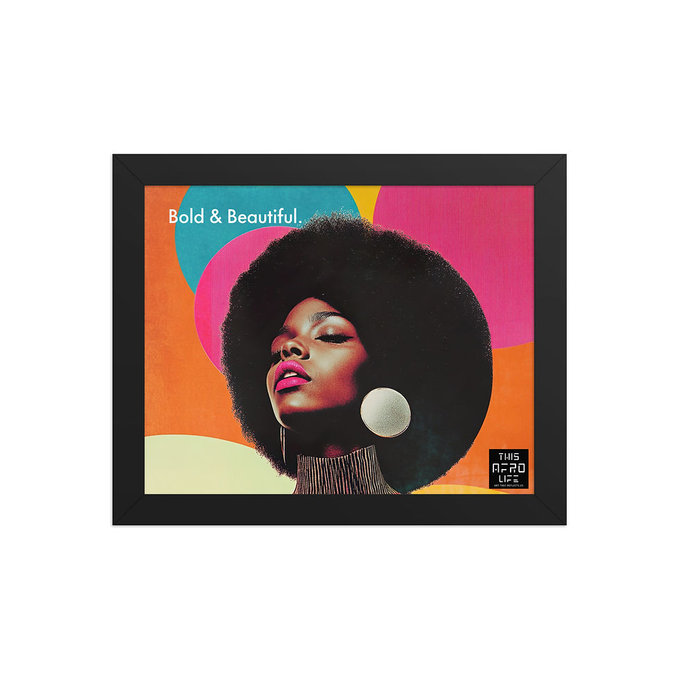 Thumbnail: 4 Boldness Afro Woman Framed Poster Art Print