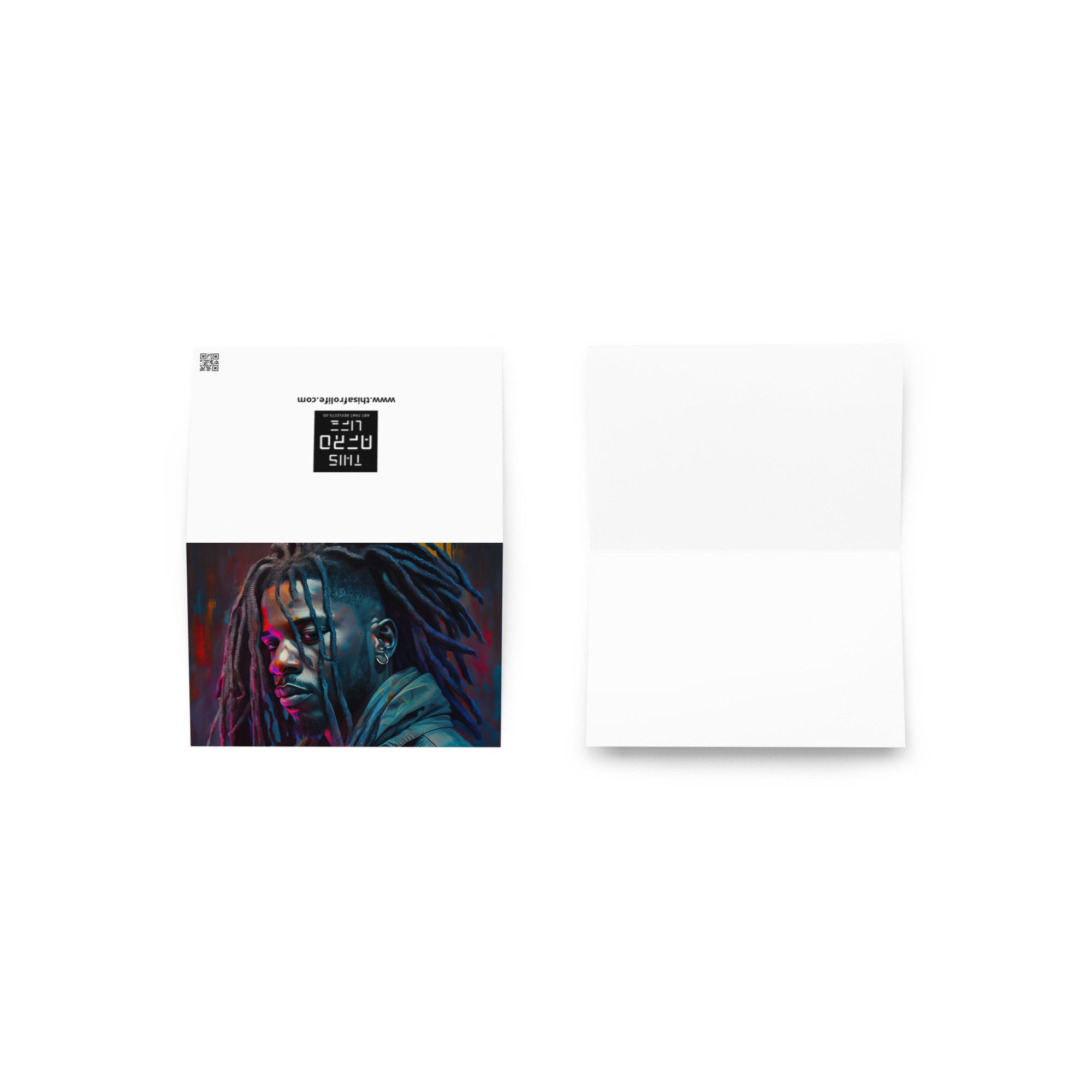 1 Post Expressionism Dreadlocks Man Greeting Card