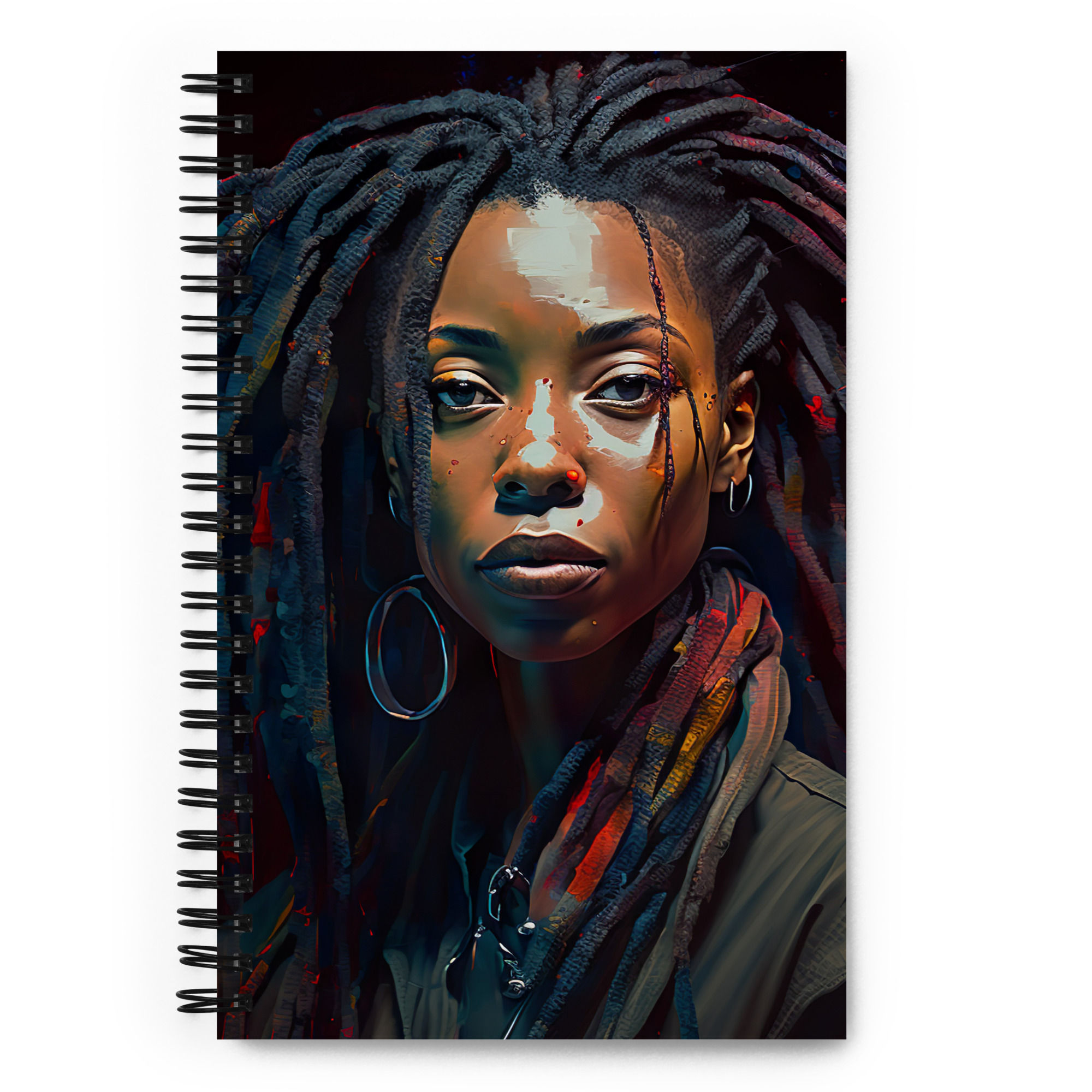1 Expressionism Dreadlocks Woman Spiral Notebook
