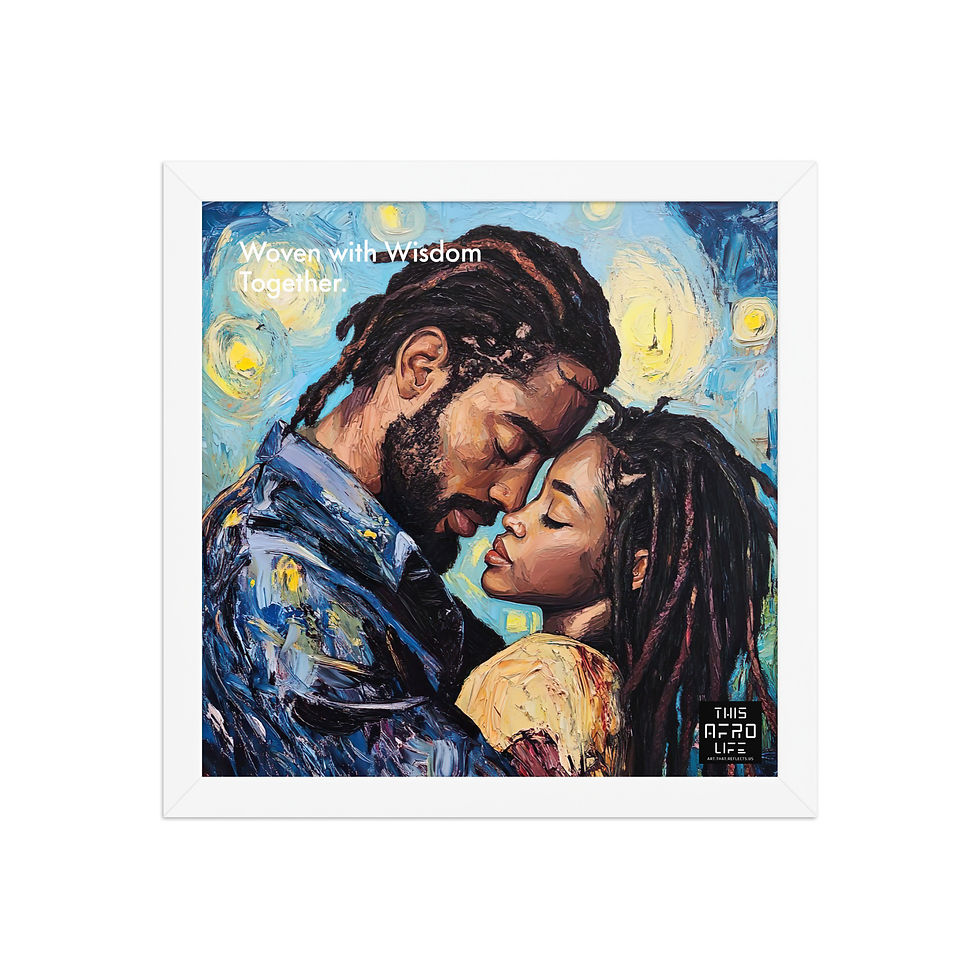 Thumbnail: 3 Boldness Dreadlocks Couple Framed Art Print