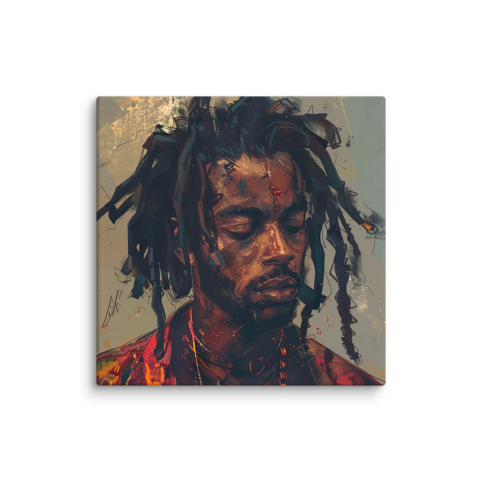 Thumbnail: 1 Romanticism Art Dreadlocks Man Canvas Wall Art