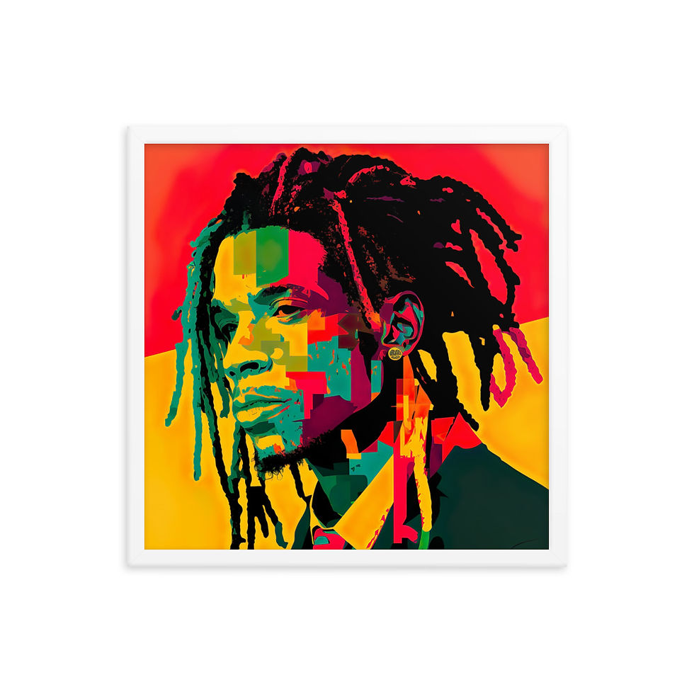 Thumbnail: 4 Pop Art Dreadlocks Man Framed Art Print