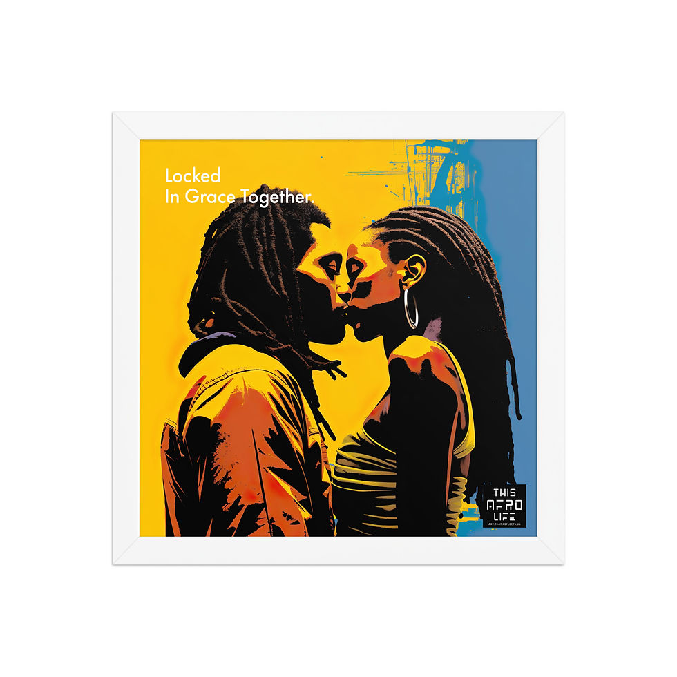 Thumbnail: 1 Empowerment Dreadlocks Couple Framed Art Print