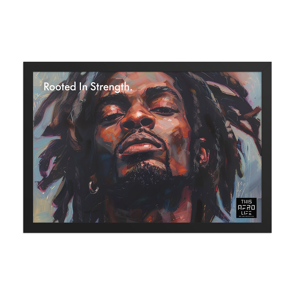 Thumbnail: 4 Empowerment Dreadlocks Man Framed Art Print