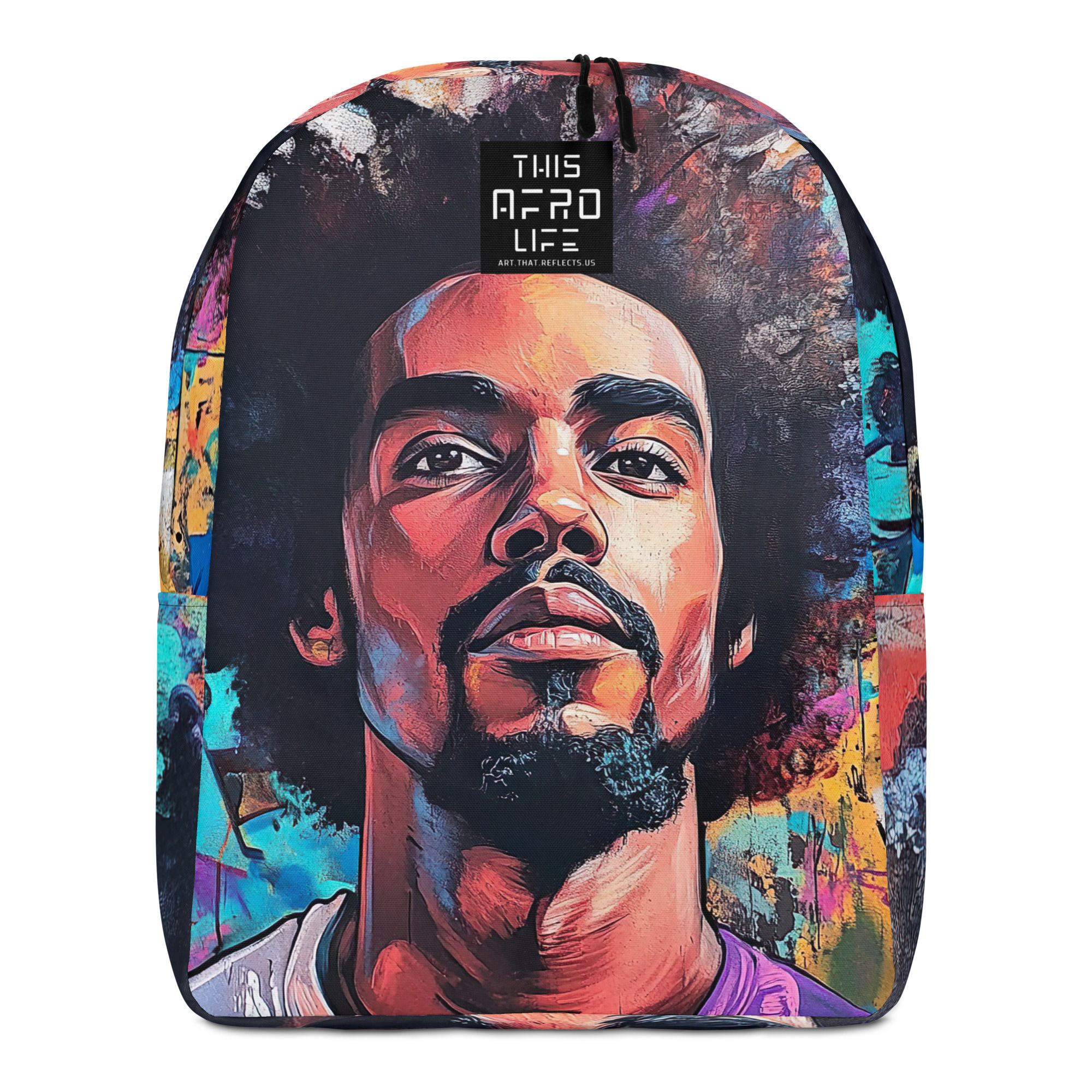 1 Graffiti Art Afro Man Backpack