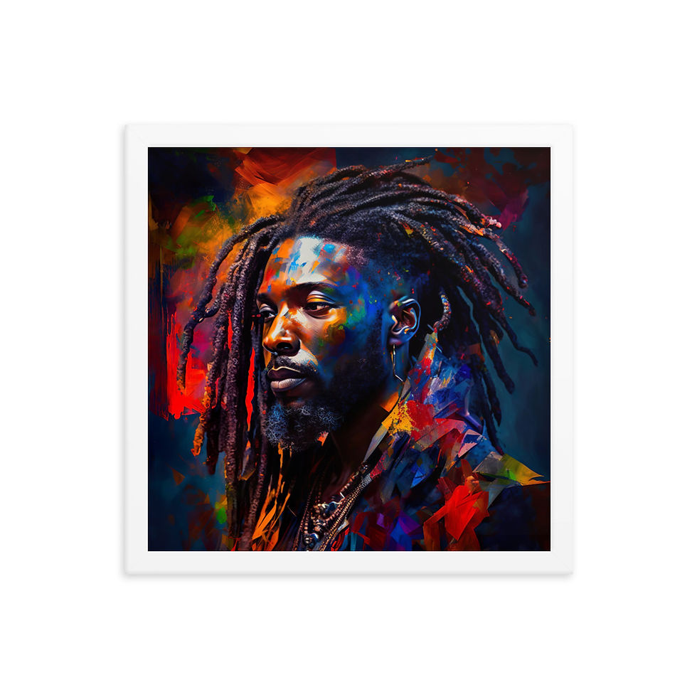 Thumbnail: 1 Abstract Dreadlocks Man Framed Art Print