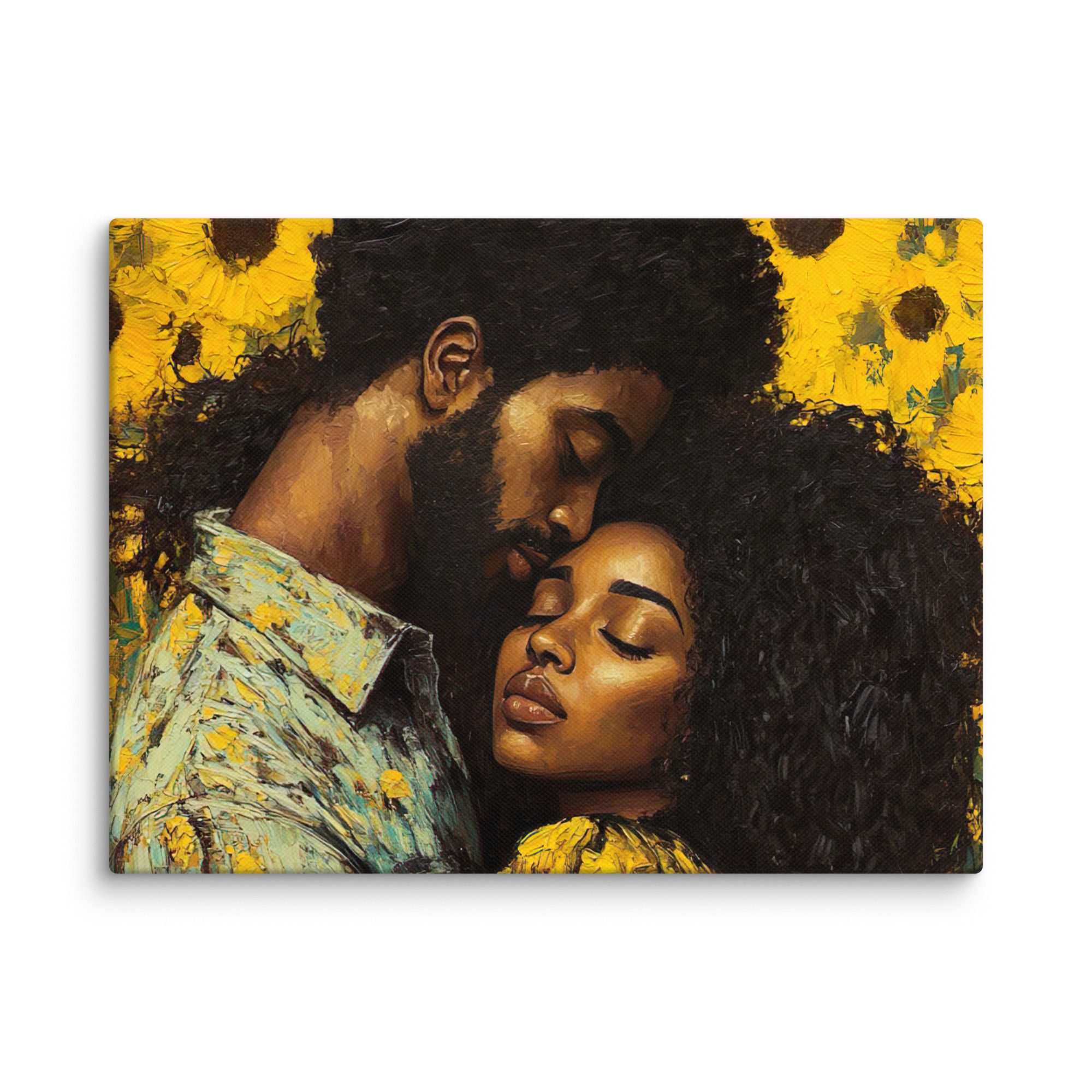 Influence Collection 4 – Afro Couple Canvas Art Print 1