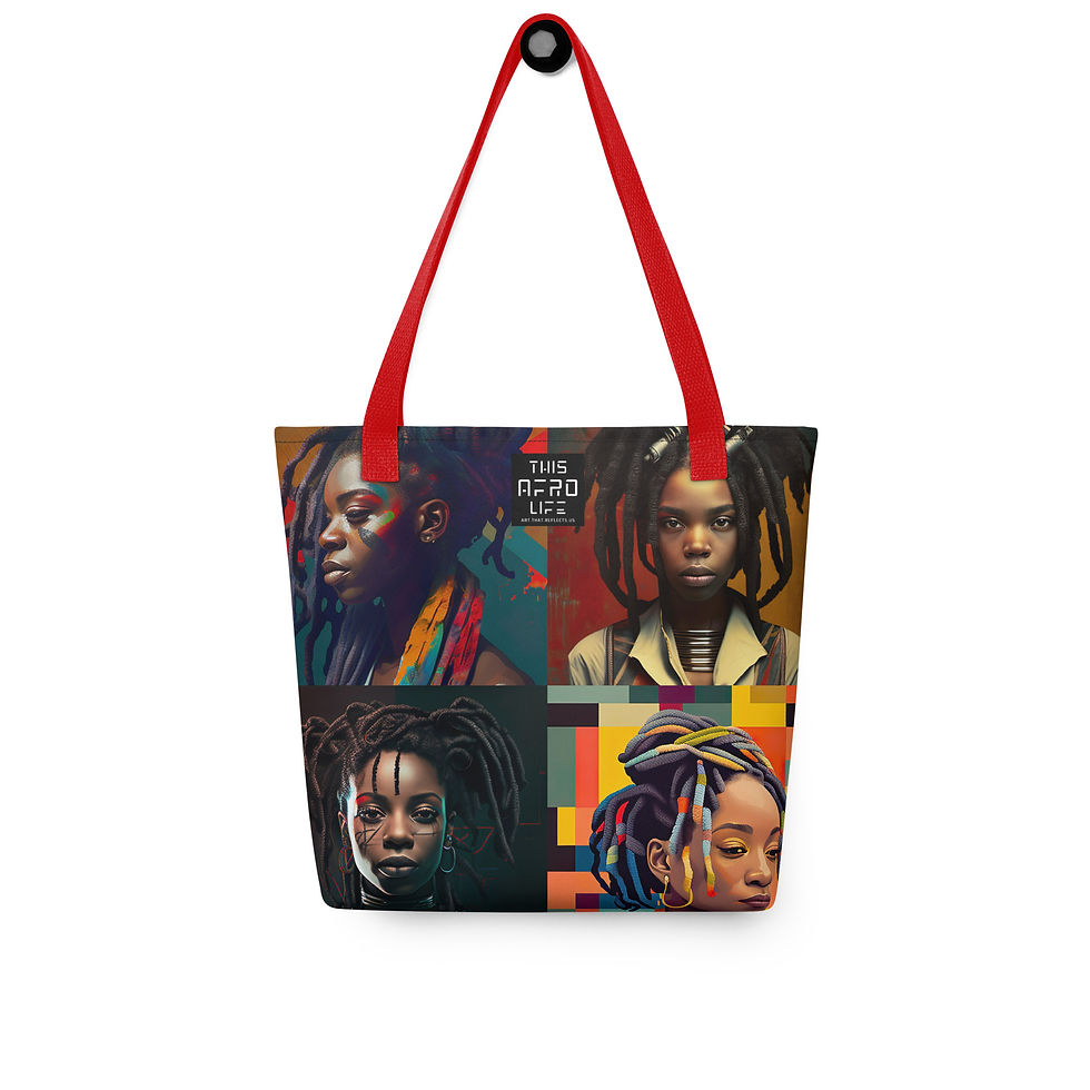 Thumbnail: All 4 Bauhaus Art Dreadlocks Women Tote Bag