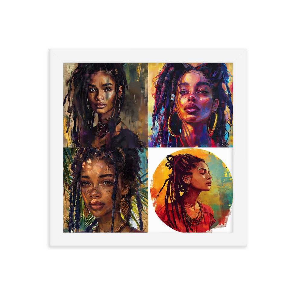 Thumbnail: All 4 Romanticism Dreadlocks Women Framed Art Print