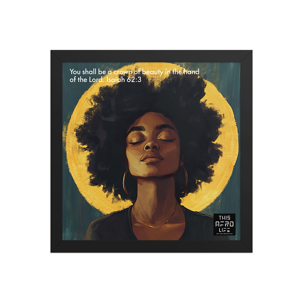 Thumbnail: 1 Biblical Symbolism Afro Woman Framed Art Print
