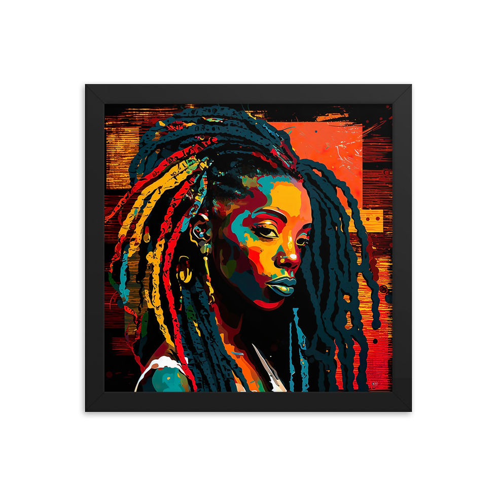 Thumbnail: 1 Pop Art Dreadlocks Woman Framed Art Print