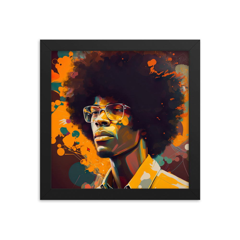 2 Abstract Afro Man Framed Art Print