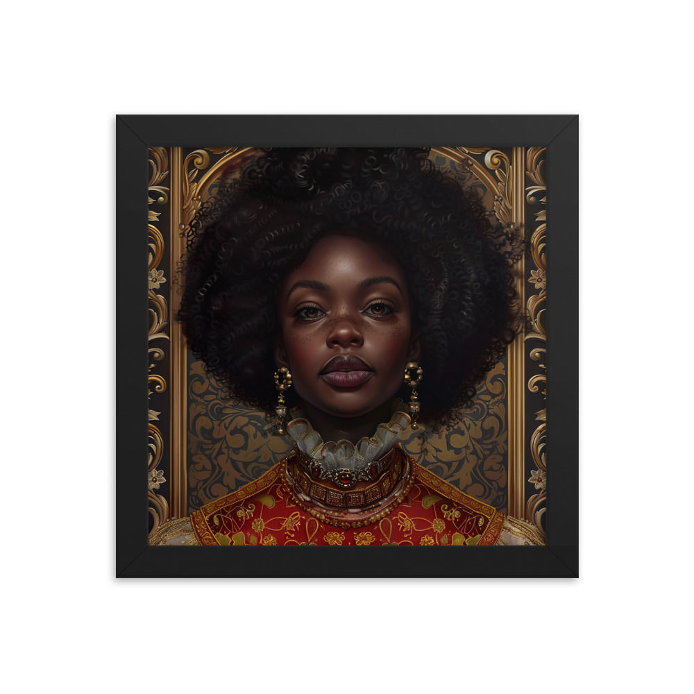 1 Renaissance Afro Woman Framed Art Print