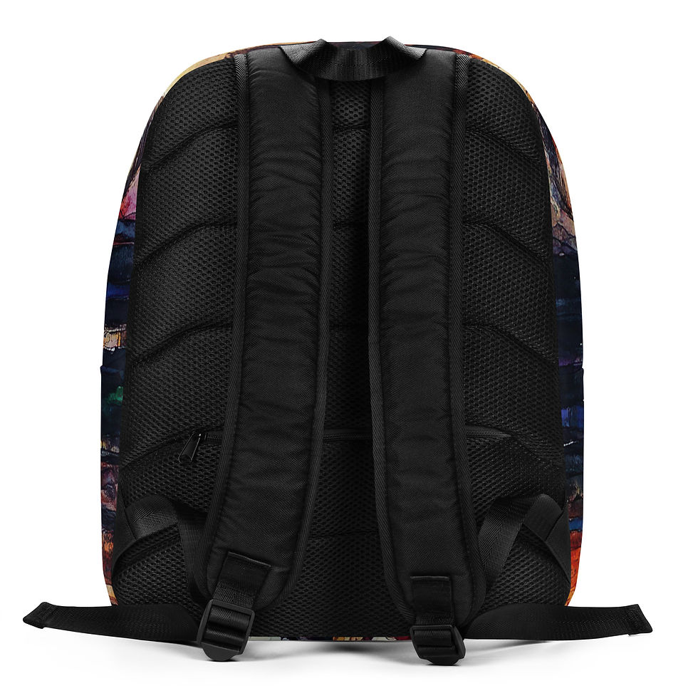 Thumbnail: 2 Watercolour Art Dreadlocks Couple Backpack