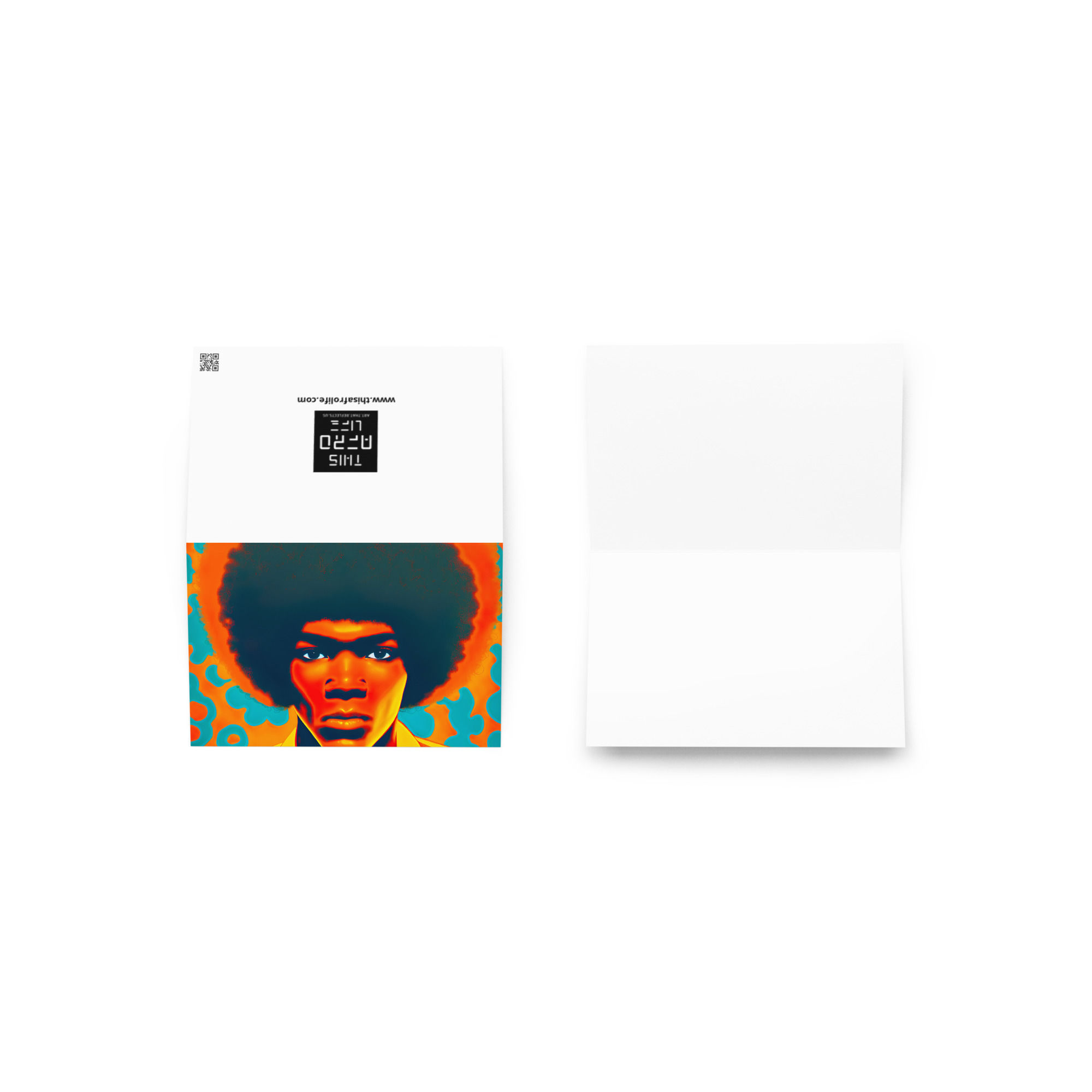 1 Pop Art Afro Man Greeting Card