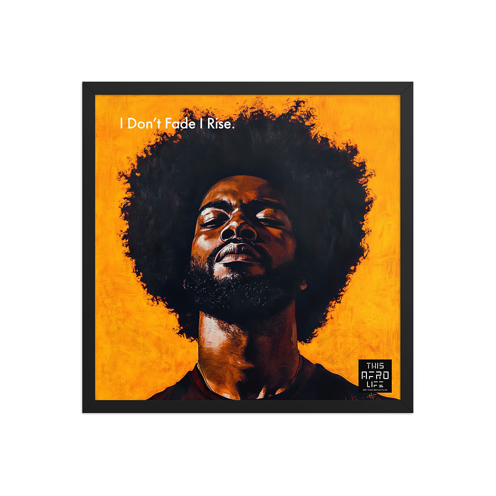 Thumbnail: 4 Empowerment Afro Man Framed Art Print
