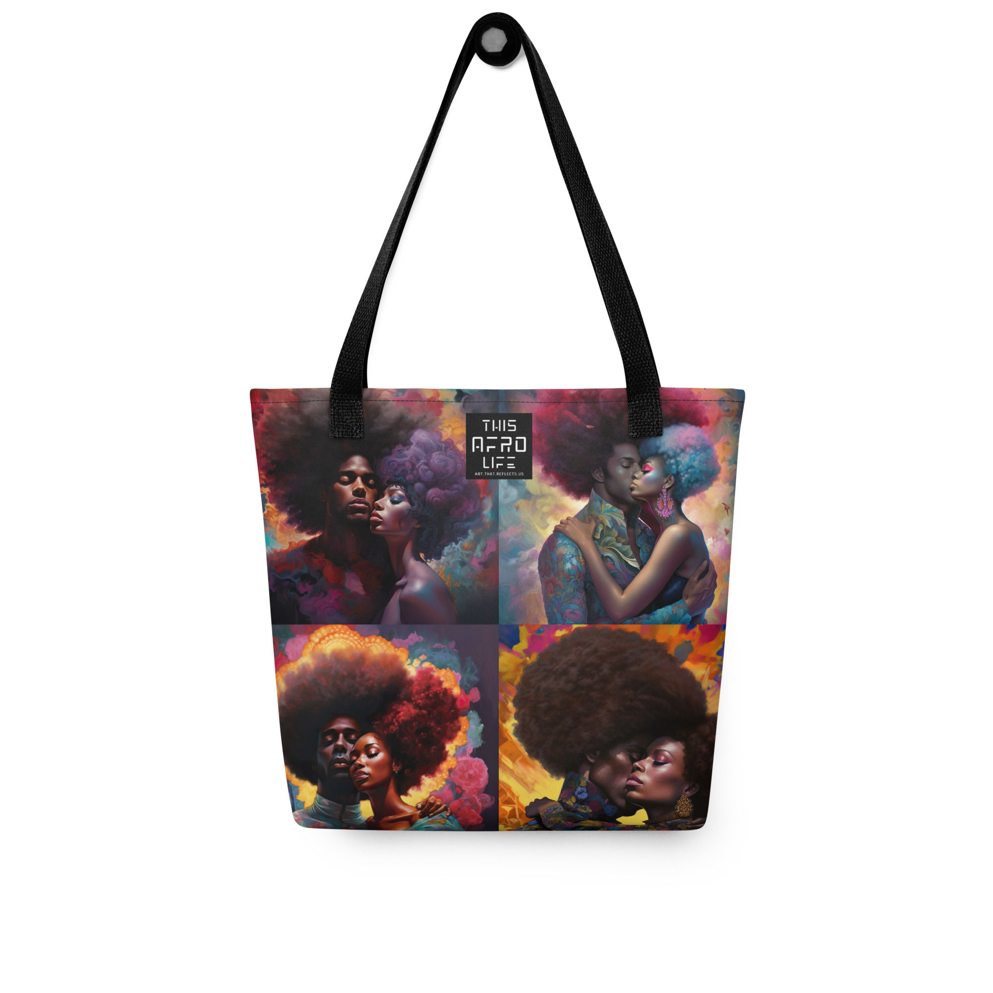 All 4 Surrealism Art Afro Couples Tote Bag