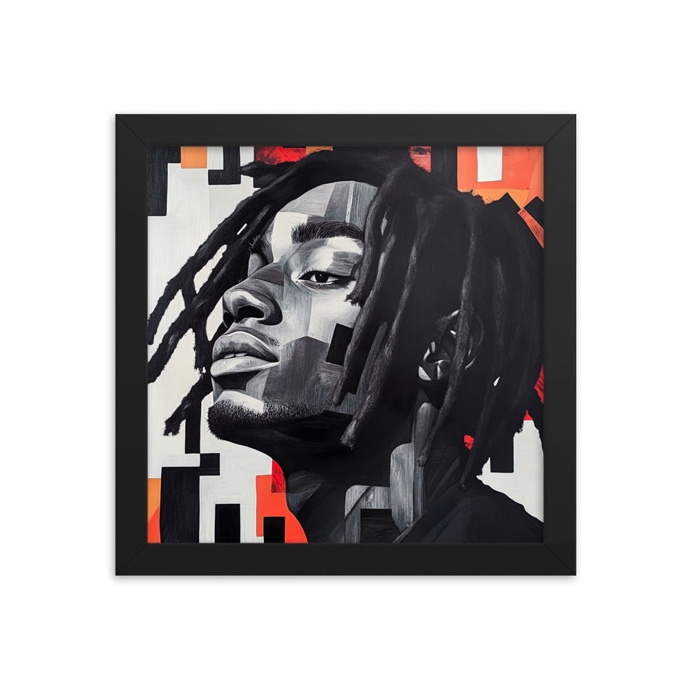 4 Modernism Art Dreadlocks Man Framed Art Print