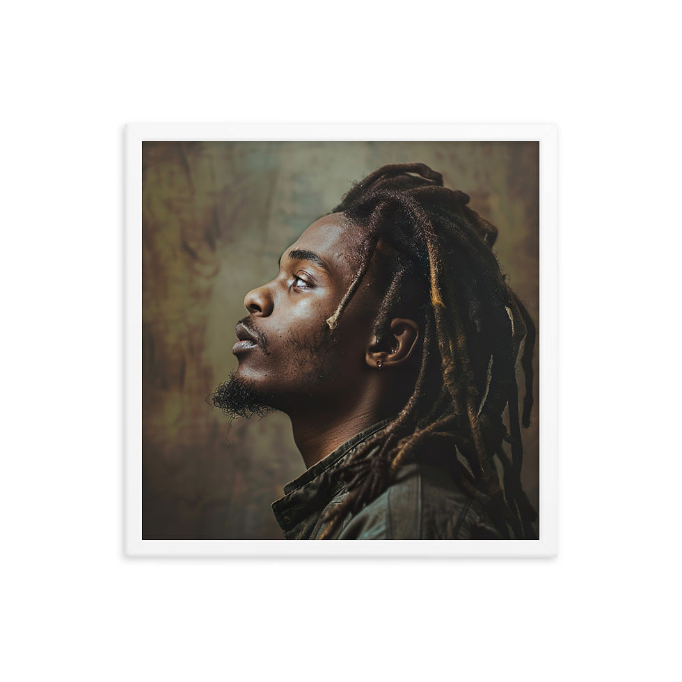 Thumbnail: 4 Renaissance Dreadlocks Man Framed Art Print
