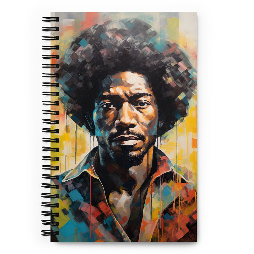 Thumbnail: 3a Post Expressionism Afro Man Spiral Notebook