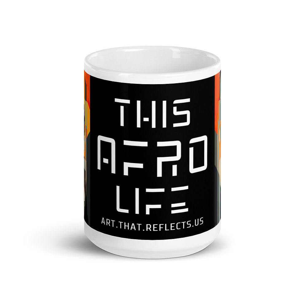 Thumbnail: 2 Bauhaus Geo Afro & Dreadlocks Couple Mug