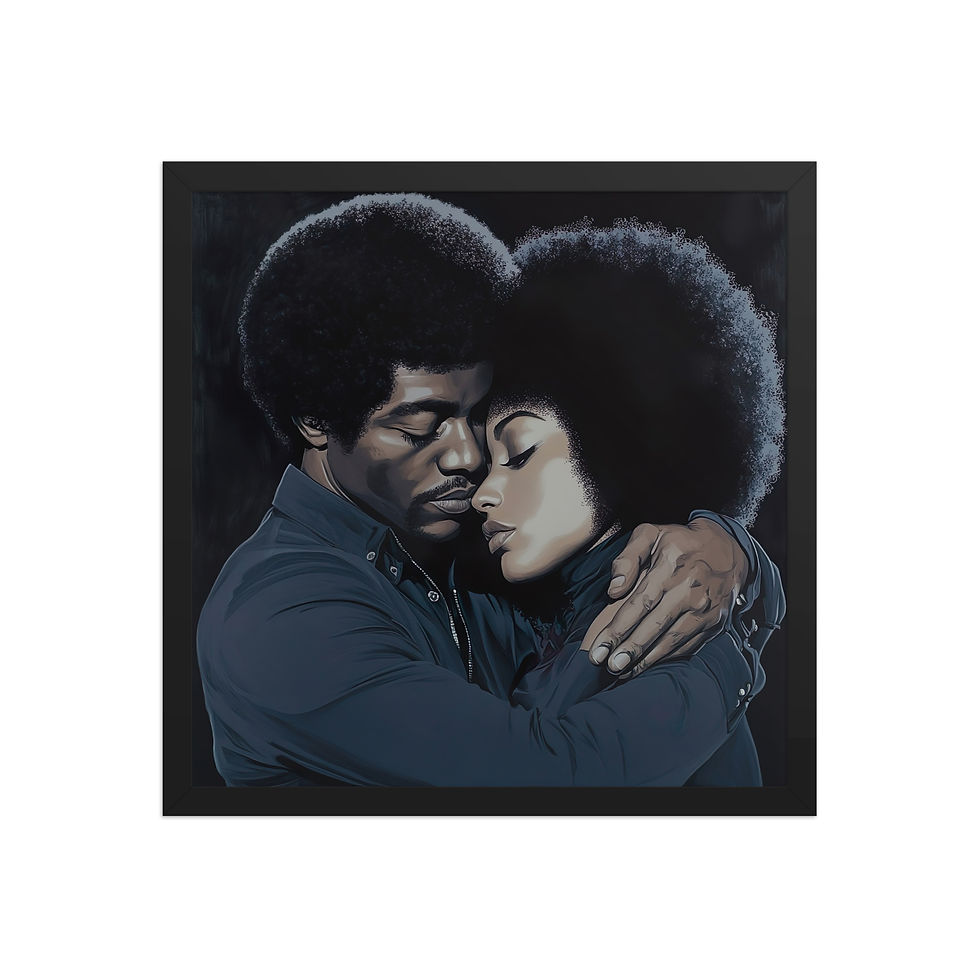 Thumbnail: Influence Collection 2 – Afro Couple Framed Art Print 4