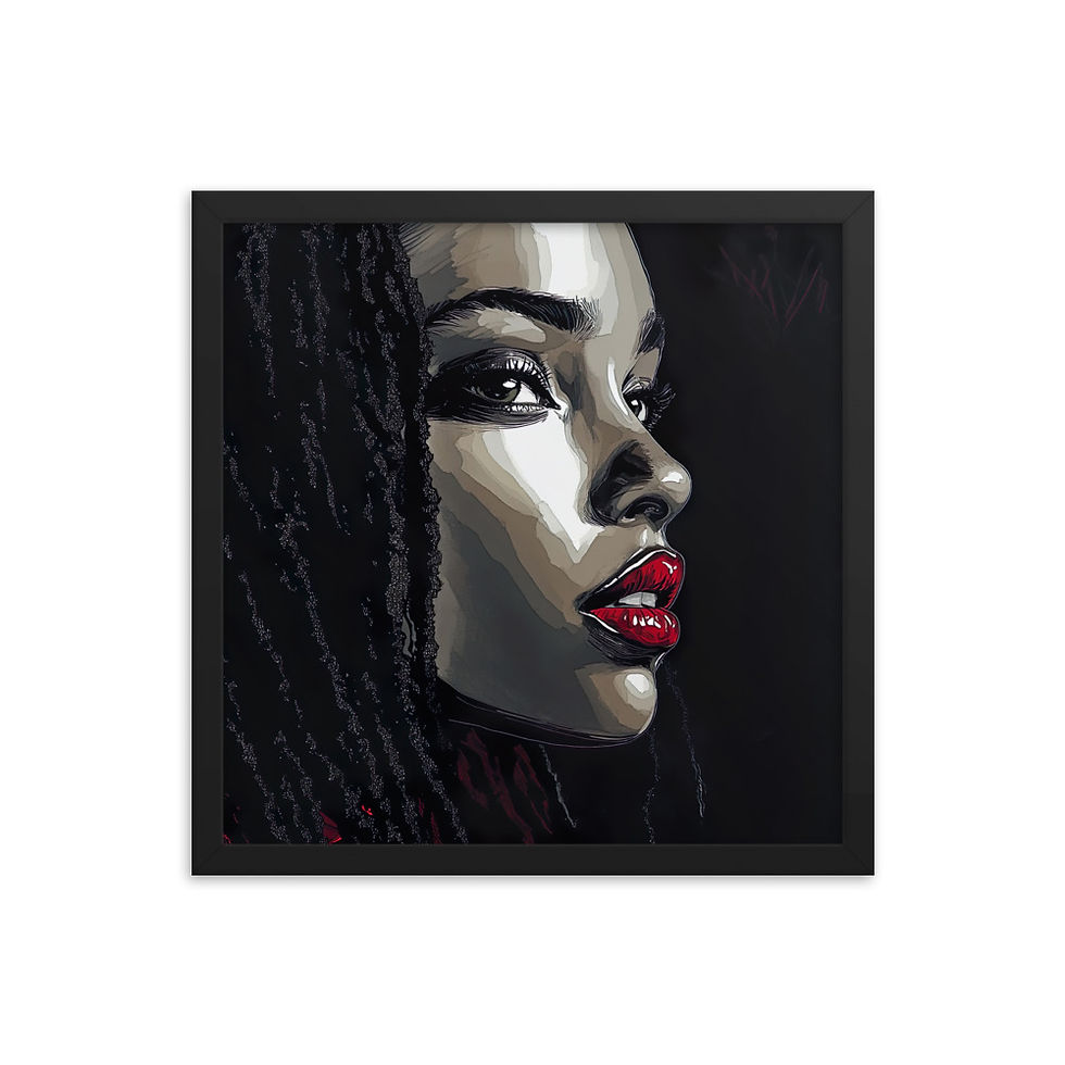 Thumbnail: Influence Collection 2 – Dreadlocks Woman Framed Art Print 1