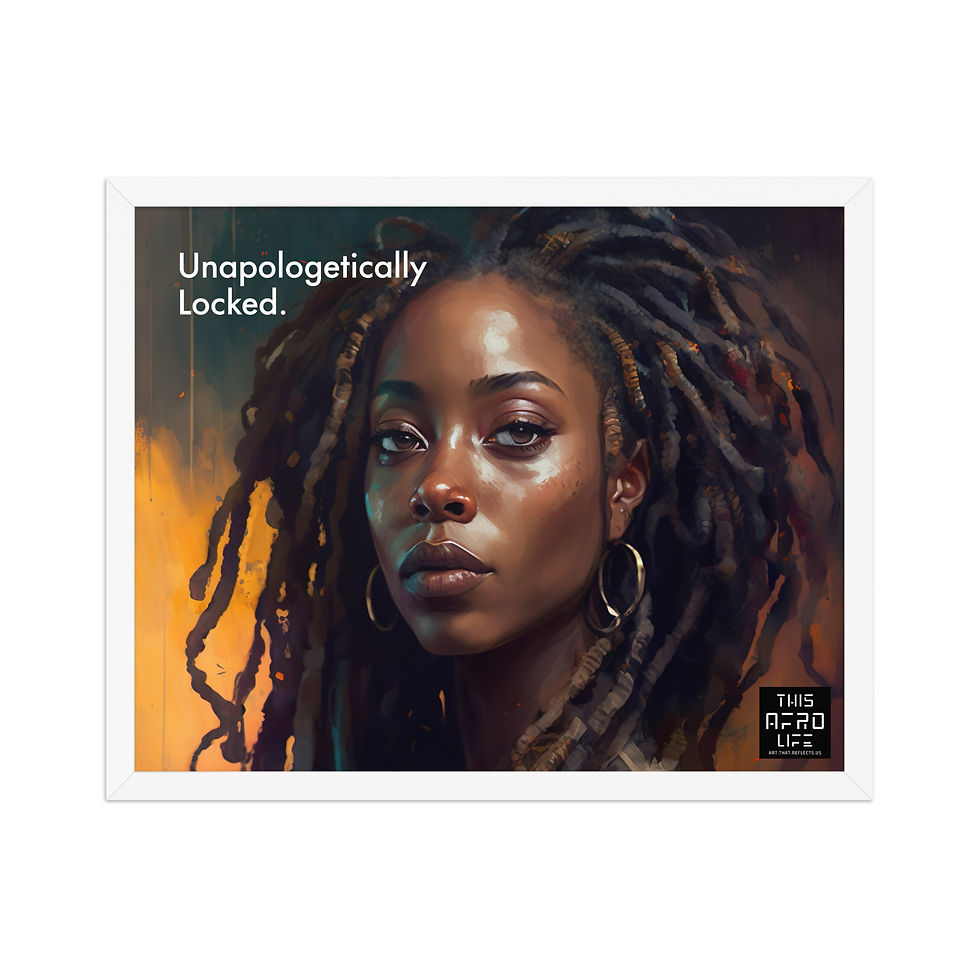 Thumbnail: 1 Boldness Dreadlocks Woman Framed Art Print