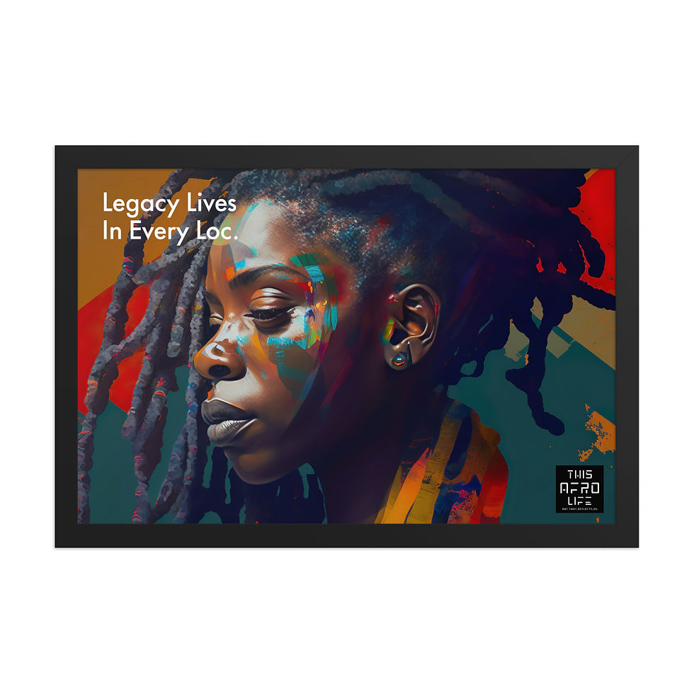 Thumbnail: 3 Empowerment Dreadlocks Woman Framed Poster